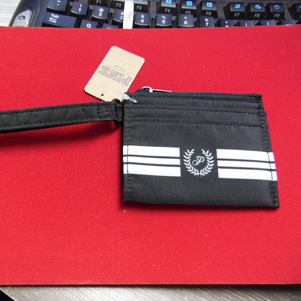 Victoria's Secret PINK Card Holder Keychain with Zip Wristlet Style Grea…